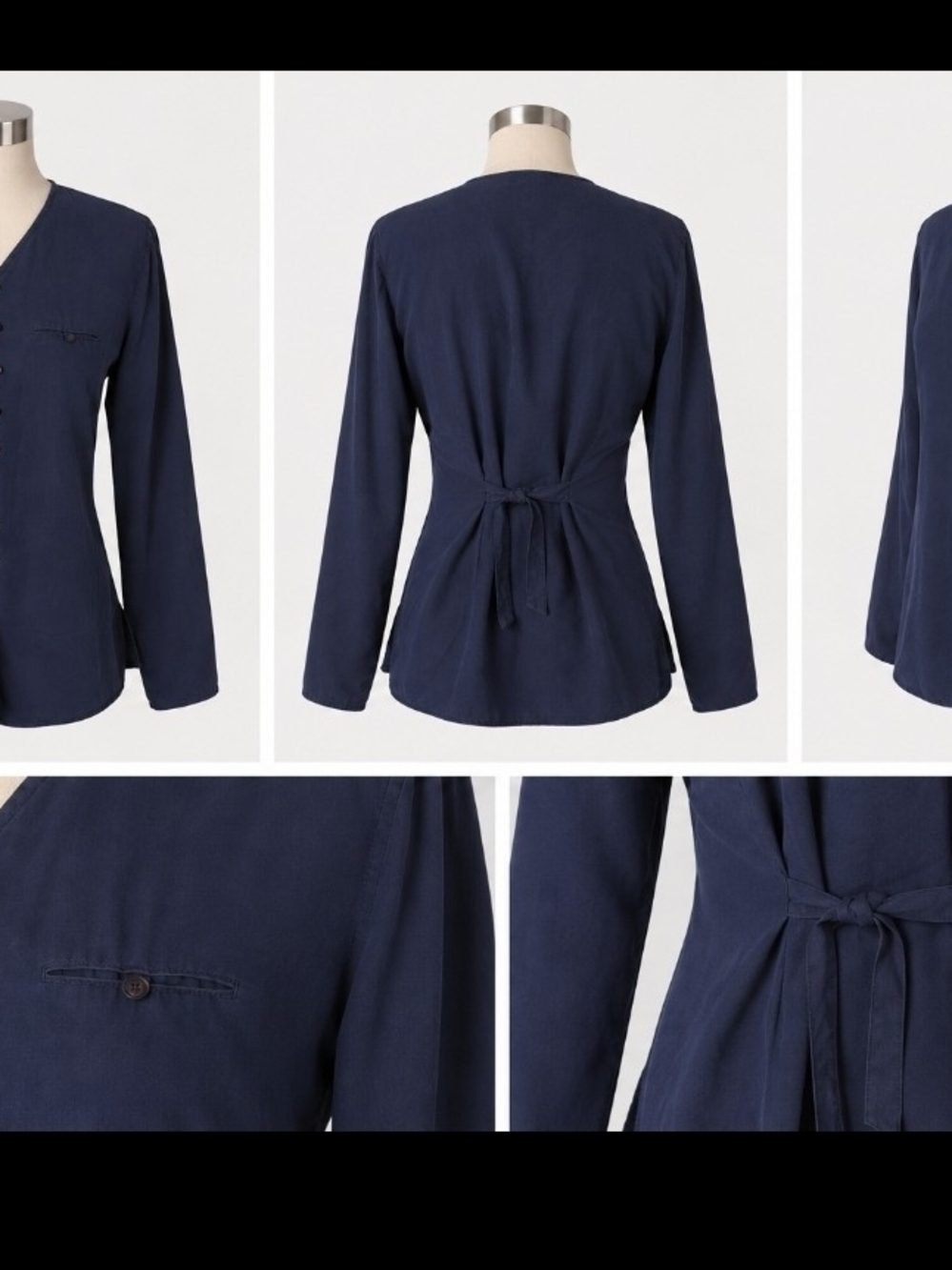 Kim Rogers Deep Blue Silk Top